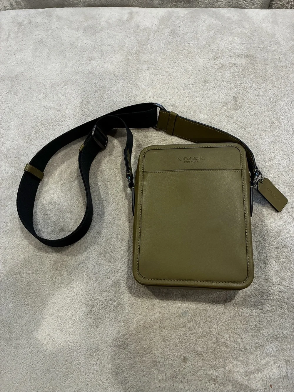 COACH Olive Green Leather Crossbody Bag